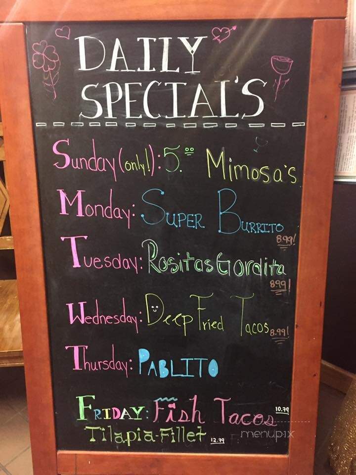 Rosita's Mexican Restaurant - Westminster, CO menu_pic