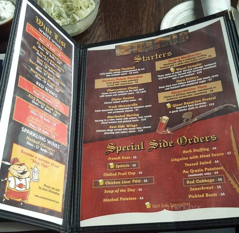 East Side Restaurant - New Britain, CT menu_pic