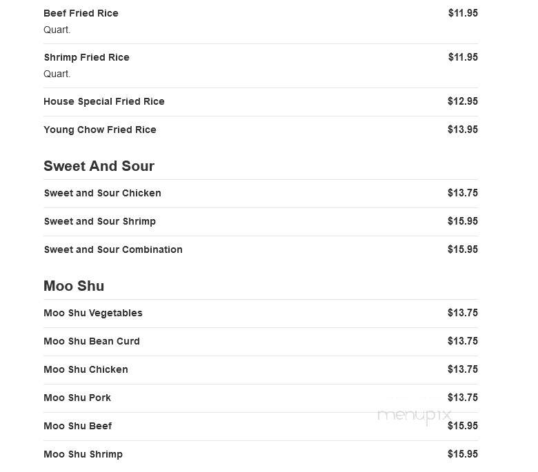Phoenix Chinese Restaurant - Coventry, CT menu_pic