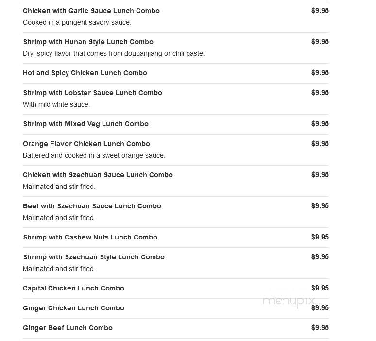 Phoenix Chinese Restaurant - Coventry, CT menu_pic