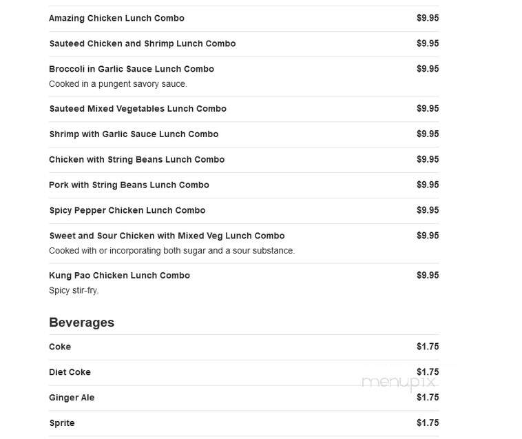 Phoenix Chinese Restaurant - Coventry, CT menu_pic