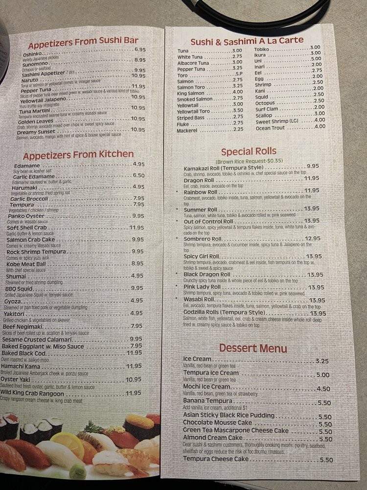 Wasabi - Orange, CT menu_pic