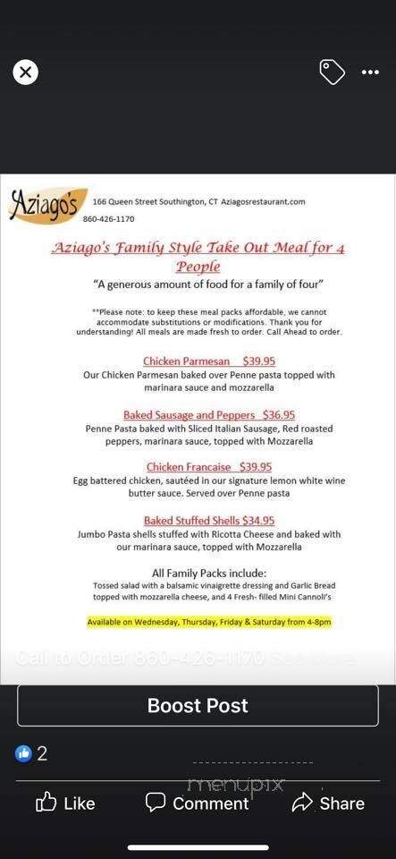 Aziago's Restaurant Cafe - Southington, CT