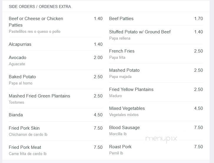 Ramirez Restaurant - Bridgeport, CT menu_pic