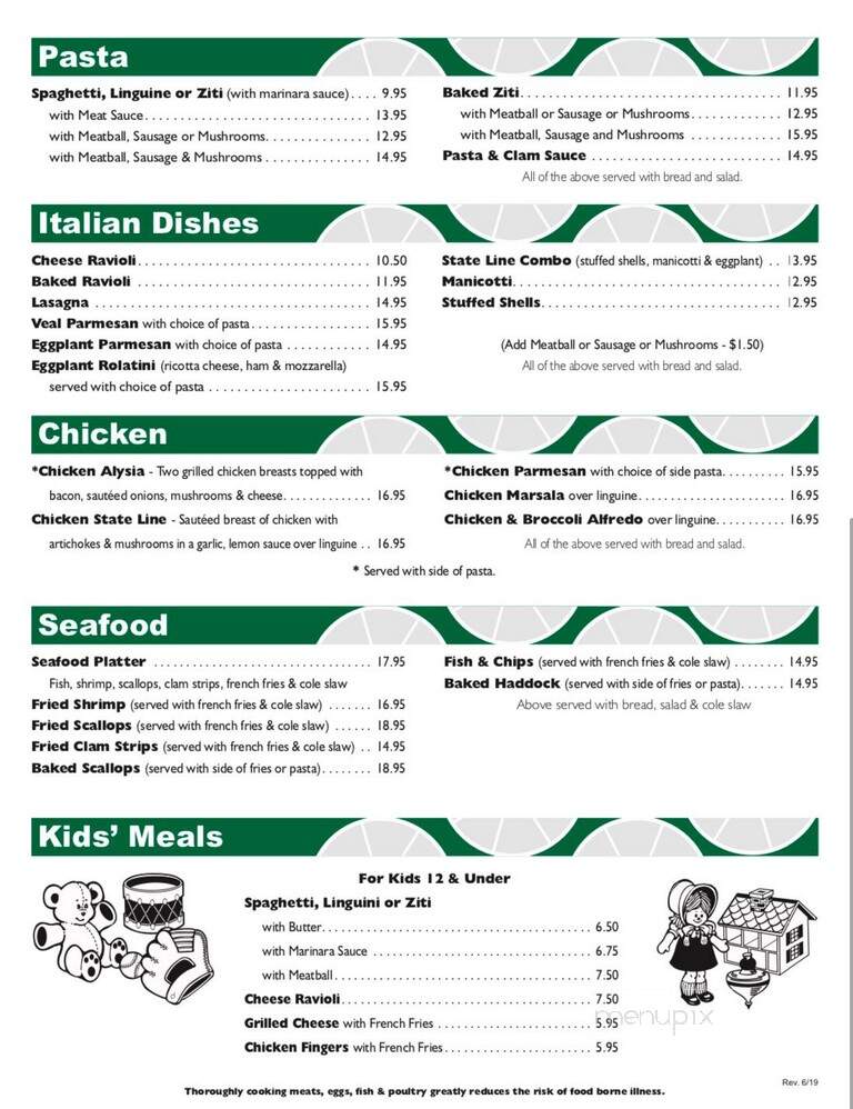 State Line Pizza - Canaan, CT menu_pic