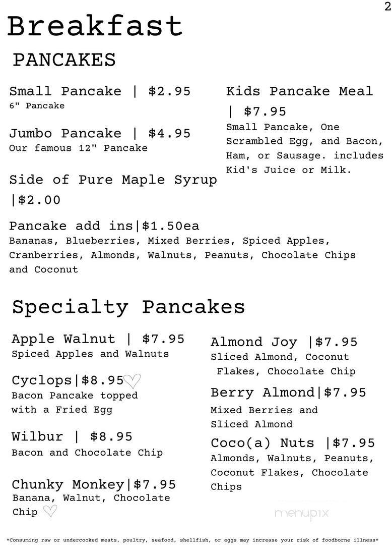 Whistle Stop - Deep River, CT menu_pic