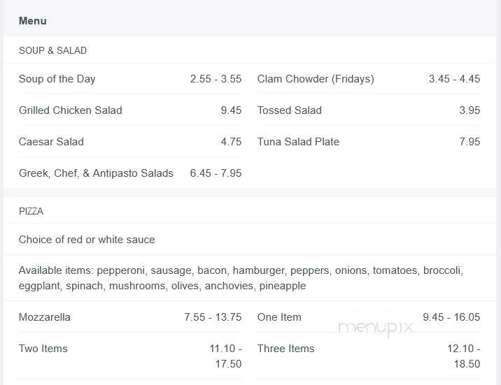 Midway Restaurant & Pizza - Ashford, CT menu_pic