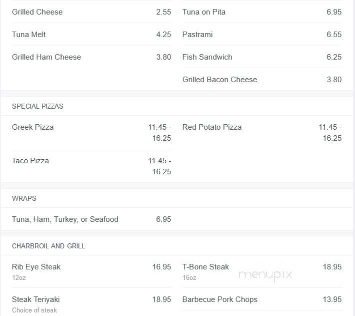 Midway Restaurant & Pizza - Ashford, CT menu_pic