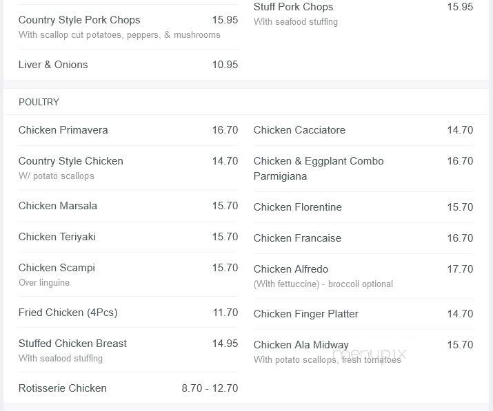 Midway Restaurant & Pizza - Ashford, CT menu_pic