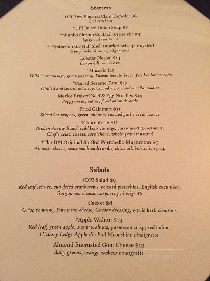 Captain Daniel Packer Inne Ltd - Mystic, CT menu_pic