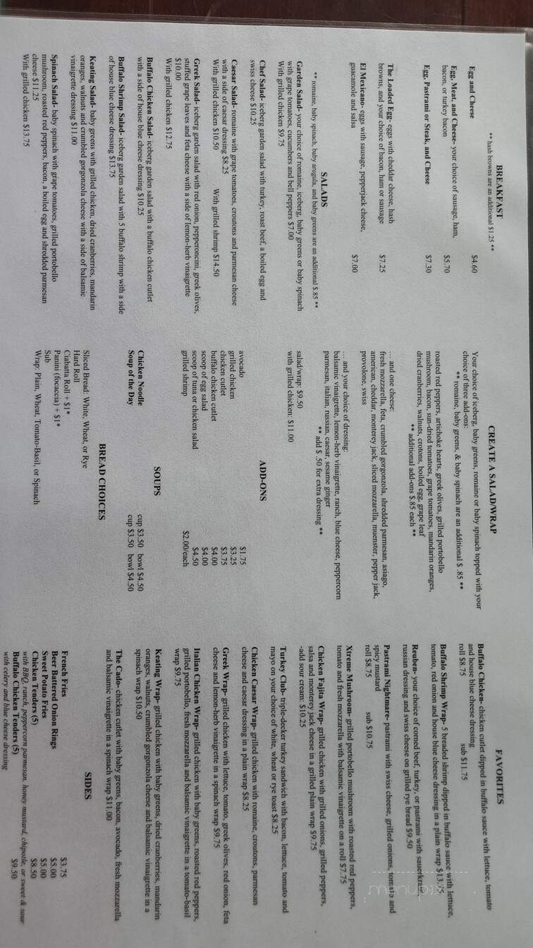 Corner Deli - Hamden, CT menu_pic