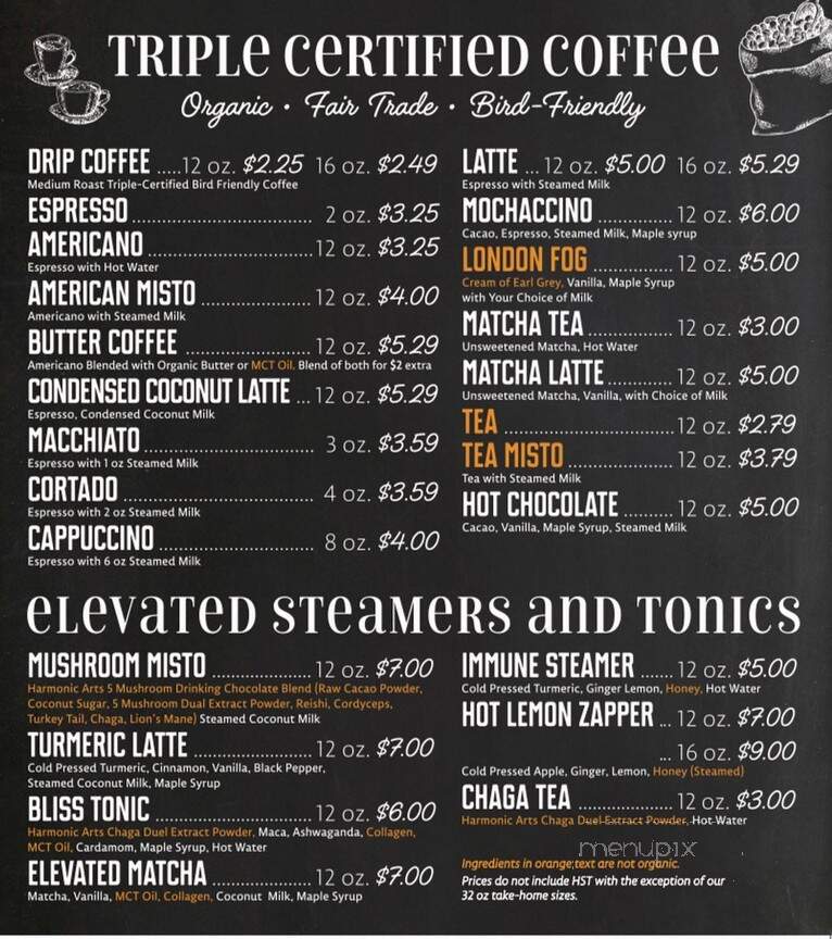 The Big Carrot Organic Juice Bar - Toronto, ON menu_pic