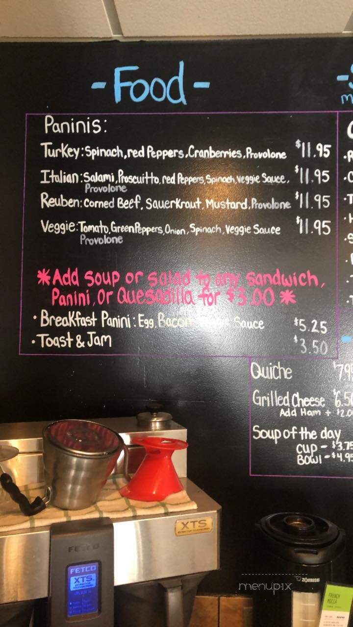 Beans Coffee Bar and Bistro - Wetaskiwin, AB menu_pic