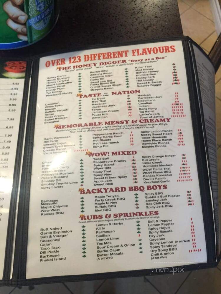 Wow Wing House - Pickering, ON menu_pic