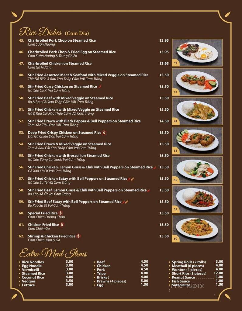 Saigon Maxim - Calgary, AB menu_pic