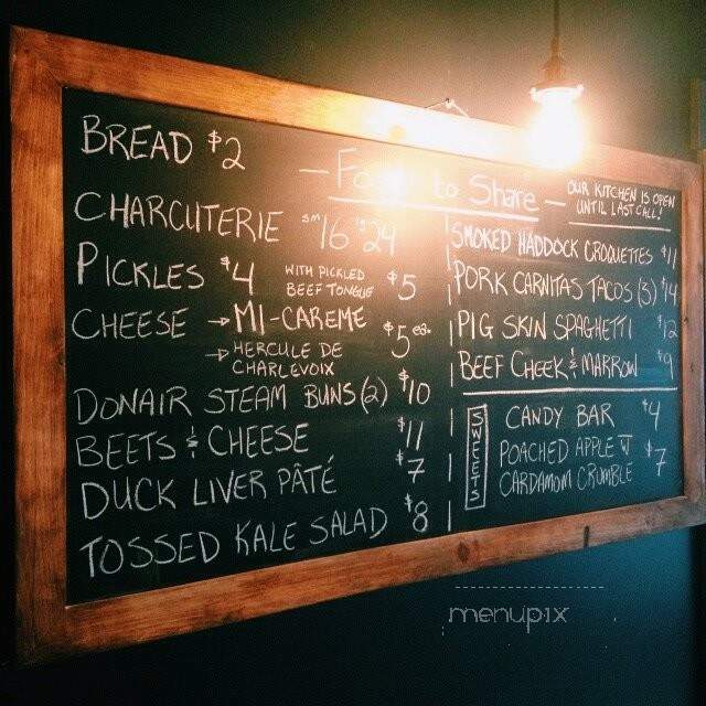 Field Guide - Halifax, NS menu_pic