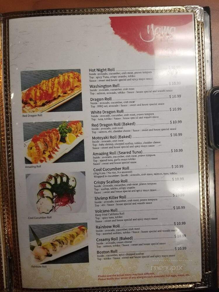 Sushi Yama - Chilliwack, BC menu_pic