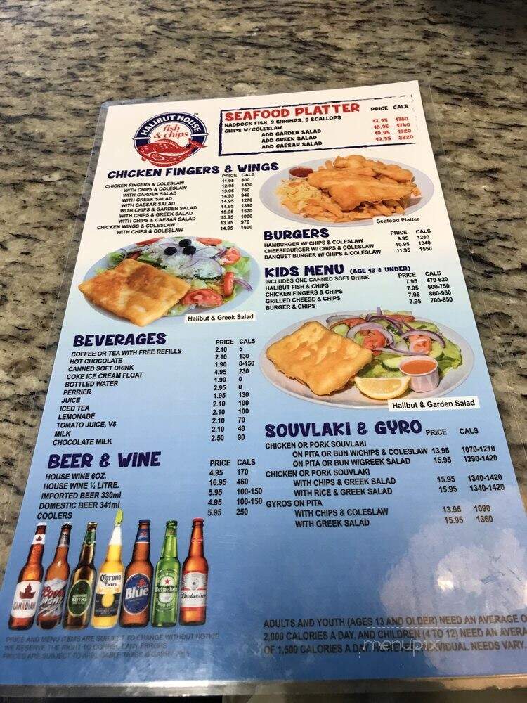 Halibut House Fish & Chips - Aurora, ON menu_pic