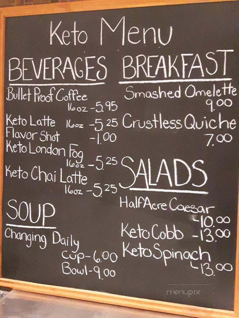 Half Acre Cafe - Kentville, NS menu_pic