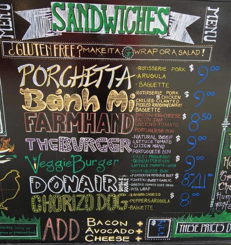 The Locavore - Squamish, BC menu_pic