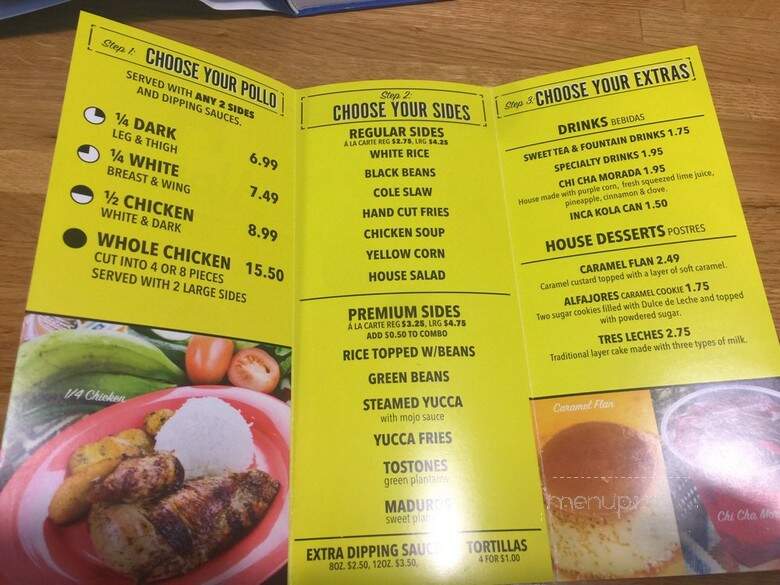 Alpaca Peruvian Charcoal Chicken - Sanford, NC menu_pic