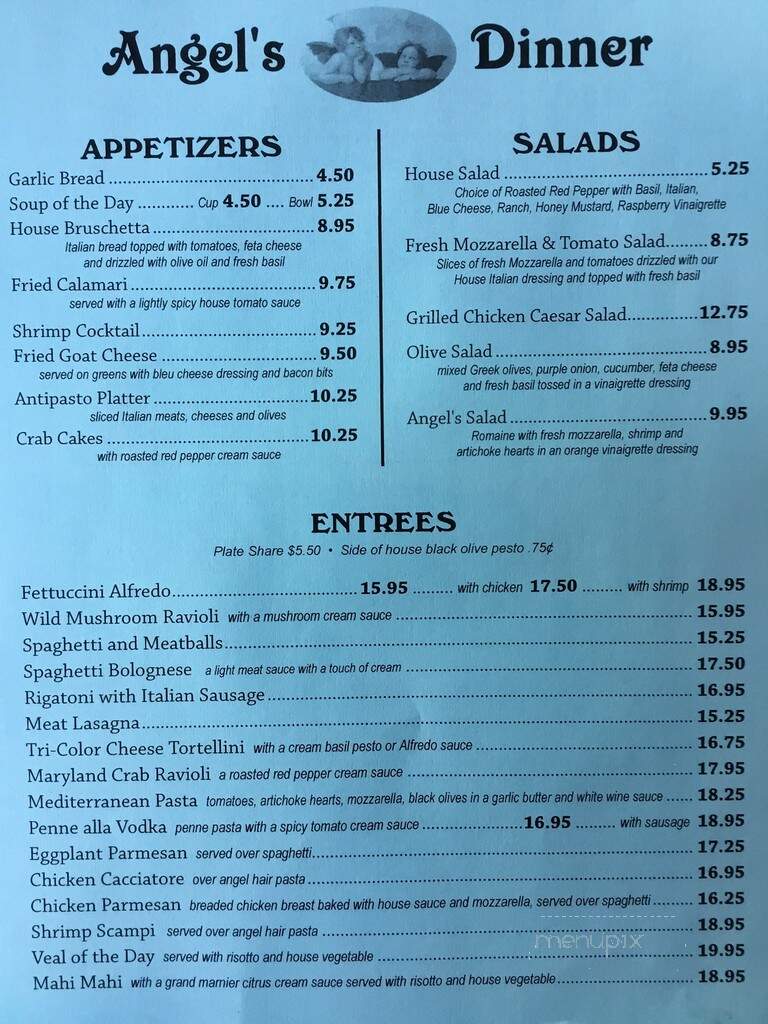 Angel's - Hot Springs National Park, AR menu_pic