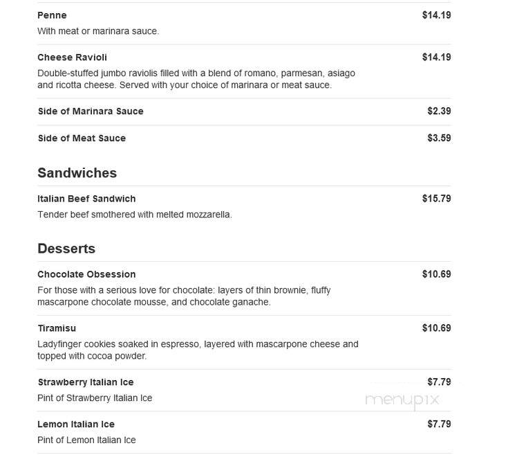 Lou Malnati's Pizzeria - Cary, IL menu_pic