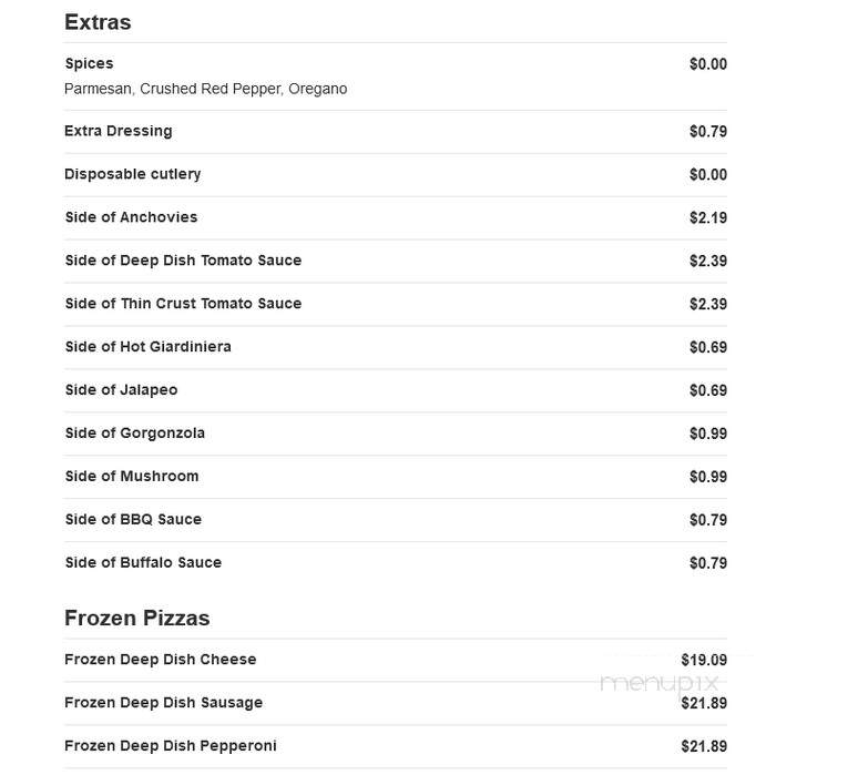 Lou Malnati's Pizzeria - Cary, IL menu_pic