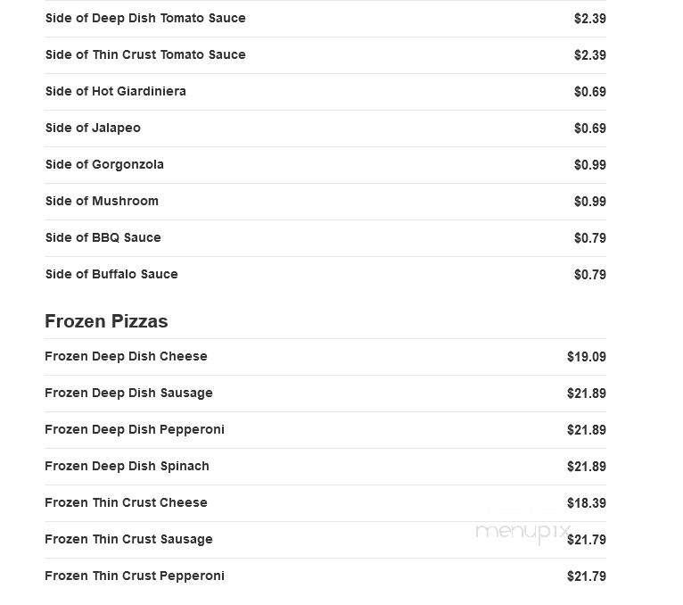 Lou Malnati's Pizzeria - Cary, IL menu_pic