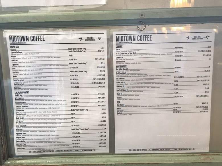 Midtown Coffee - Quincy, CA menu_pic