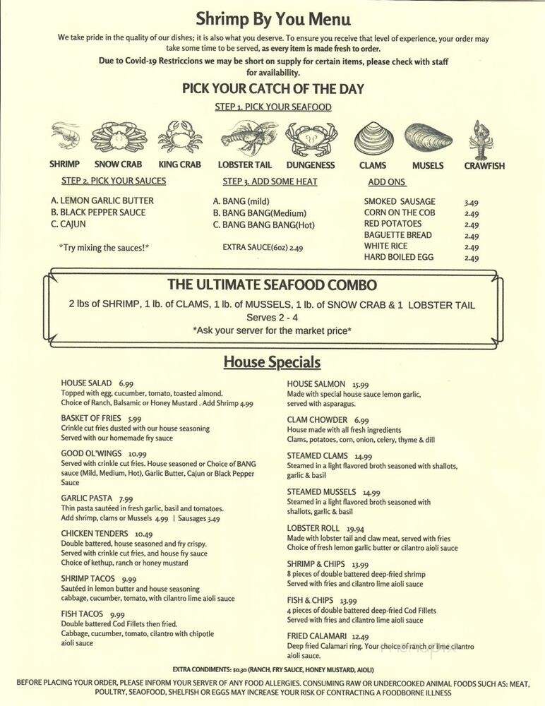 Shrimp By You - Torrance, CA menu_pic