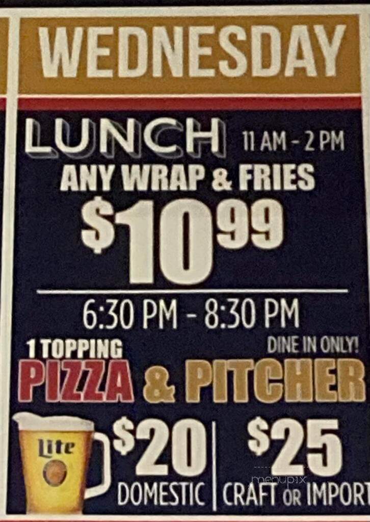 Shady's Bar & Grill - Rice, MN menu_pic