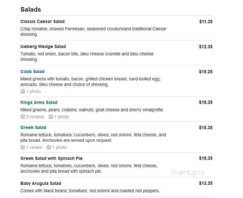The Kings Arms 2 Diner - Belford, NJ menu_pic