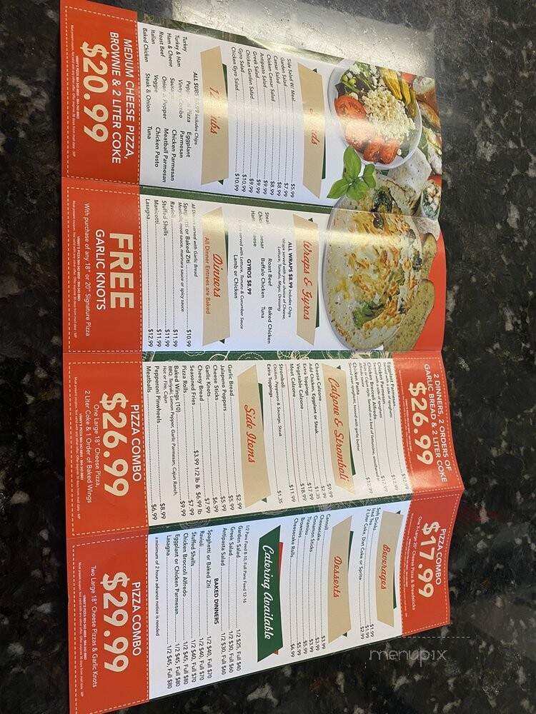 Vinny's Pizza - St Augustine, FL menu_pic
