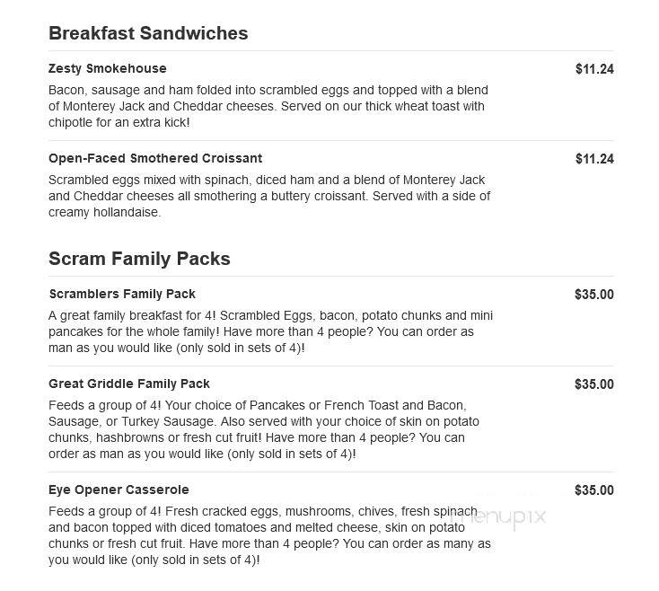 Scrambler Marie's - Maumee, OH menu_pic