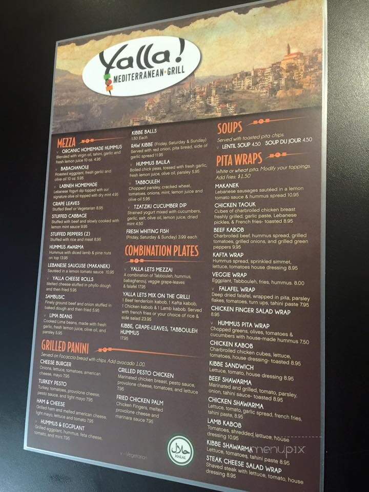 Yalla! Grill - Methuen, MA menu_pic