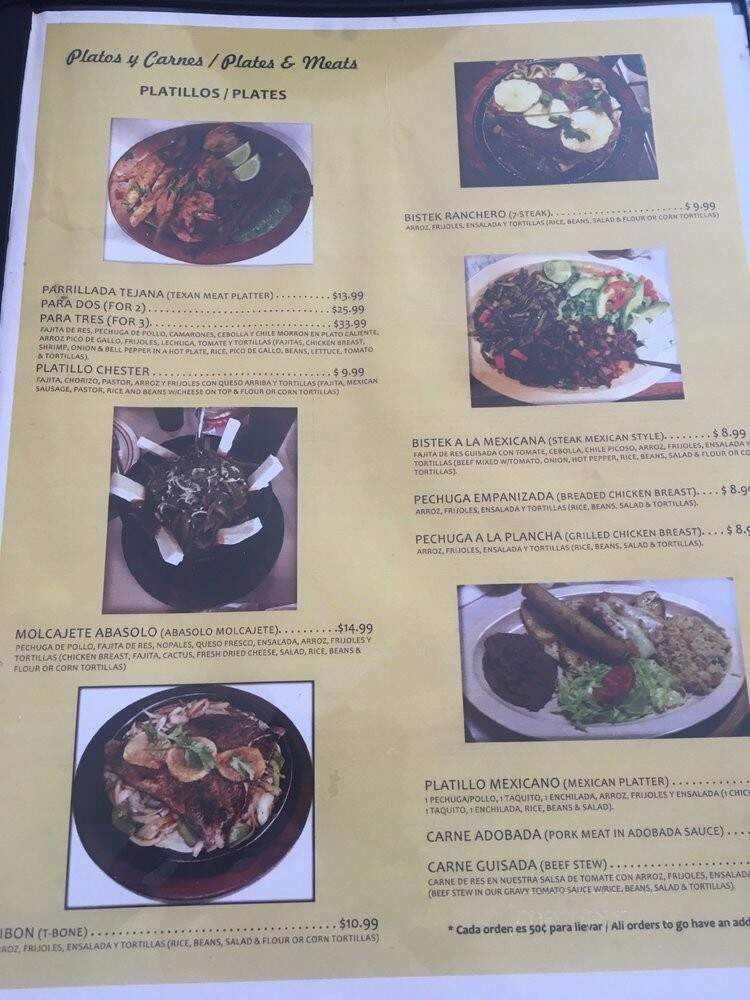 Abasolo Restaurant & Seafood - Houston, TX menu_pic