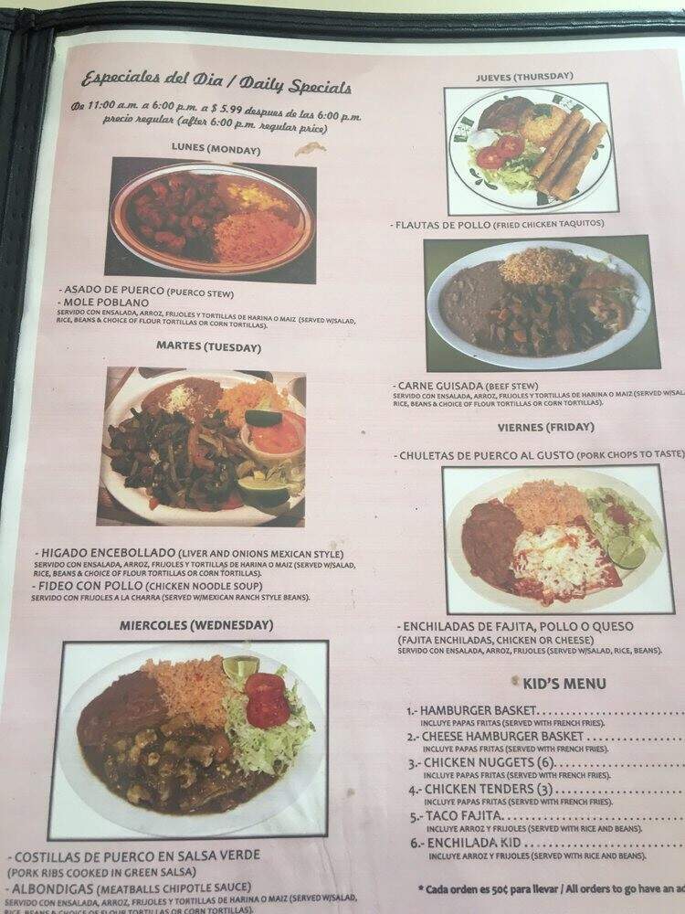 Abasolo Restaurant & Seafood - Houston, TX menu_pic