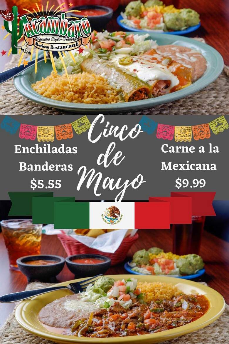 Acambaro Mexican Restaurant - Springdale, AR menu_pic