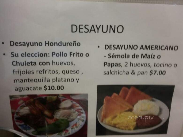 Avila's Tipico Honduras Restaurante - Tampa, FL menu_pic