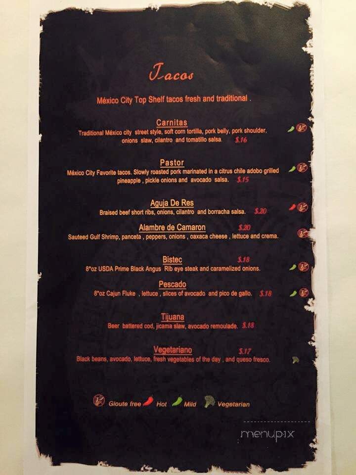 Aztlan Mexican Grill - Lambertville, NJ menu_pic