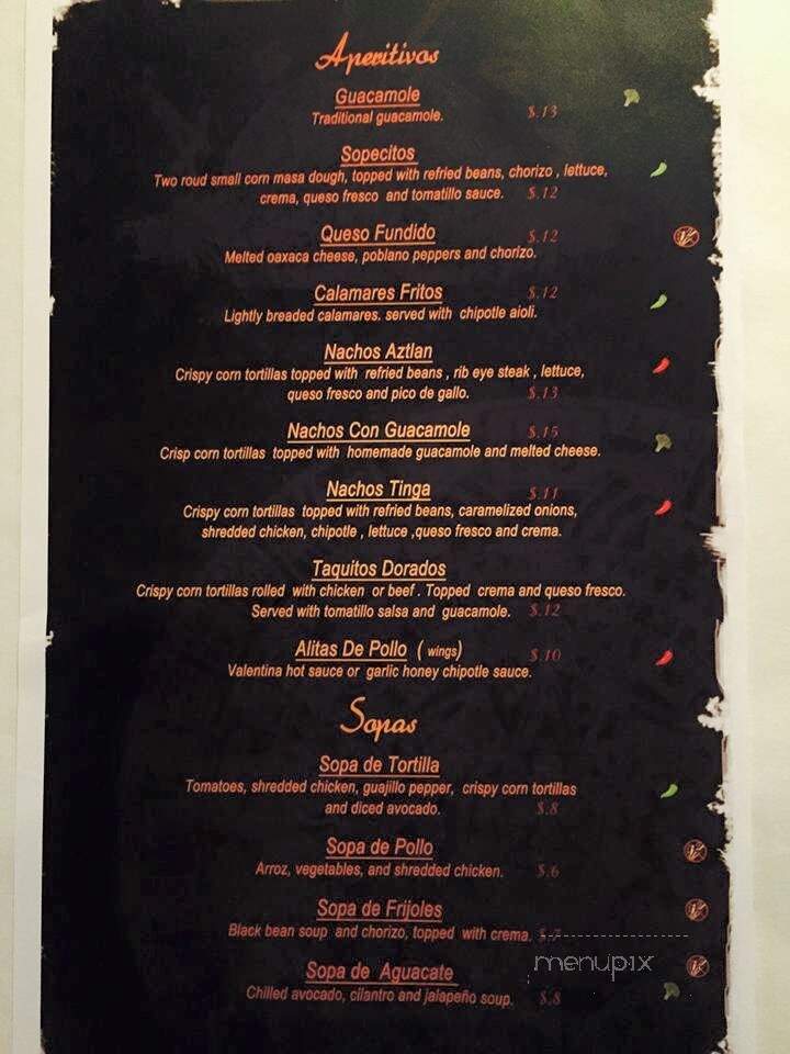 Aztlan Mexican Grill - Lambertville, NJ menu_pic