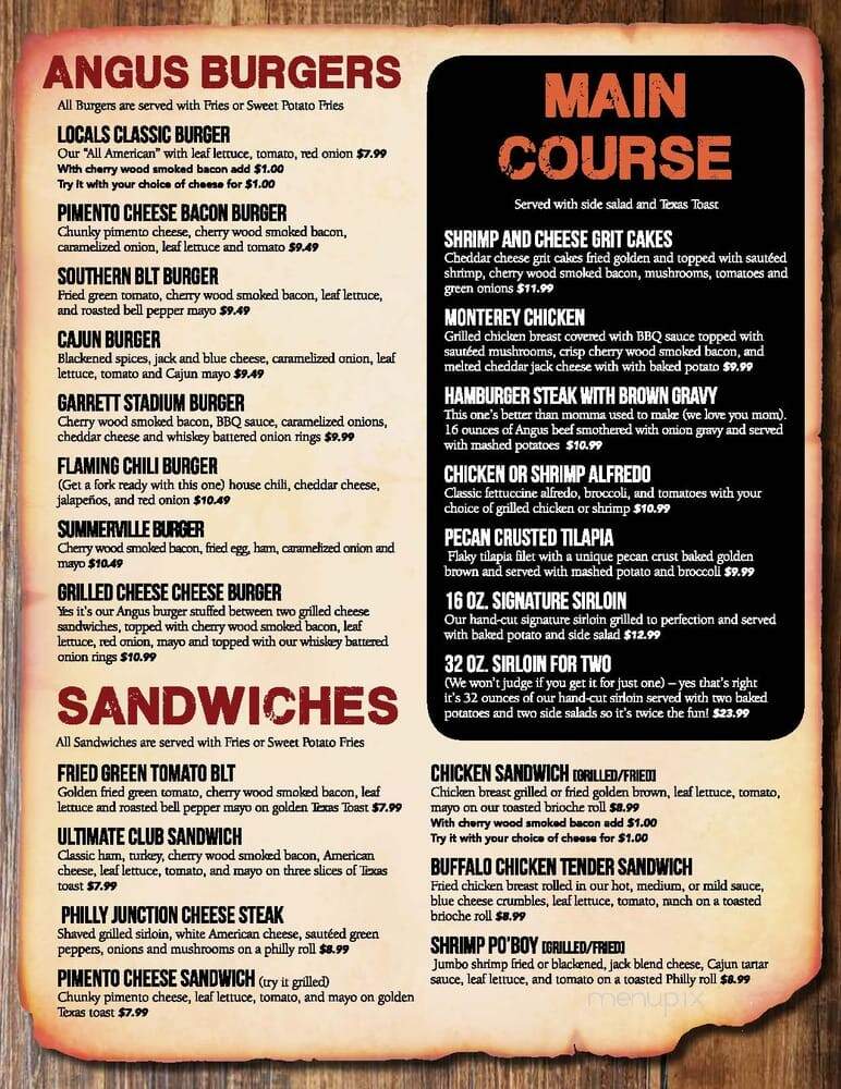 Locals - Phenix City, AL menu_pic