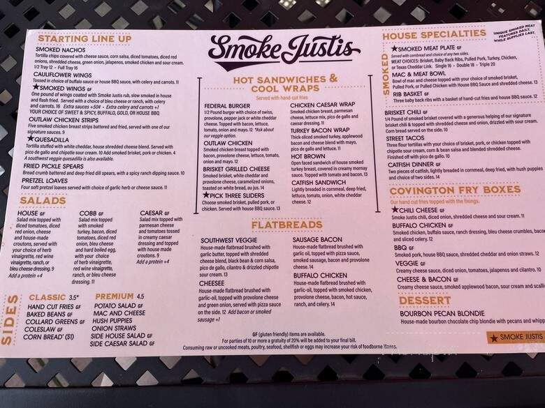 Smoke Justis - Covington, KY menu_pic