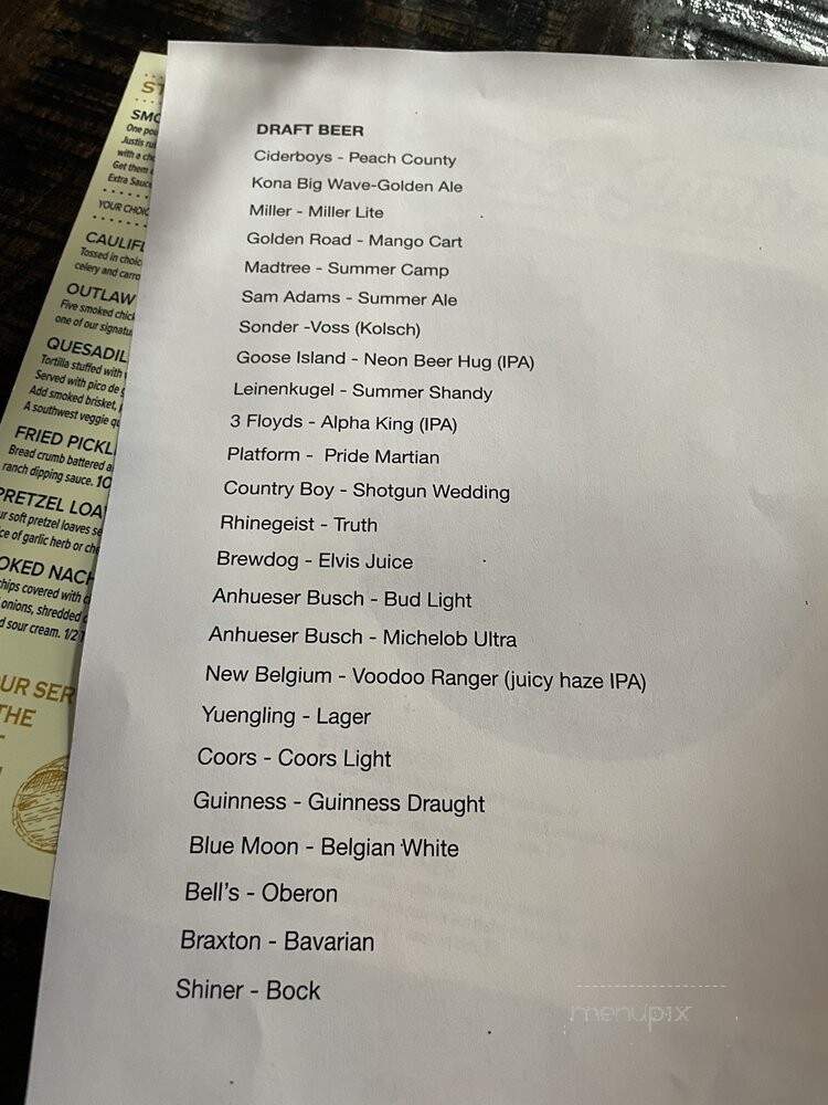Smoke Justis - Covington, KY menu_pic