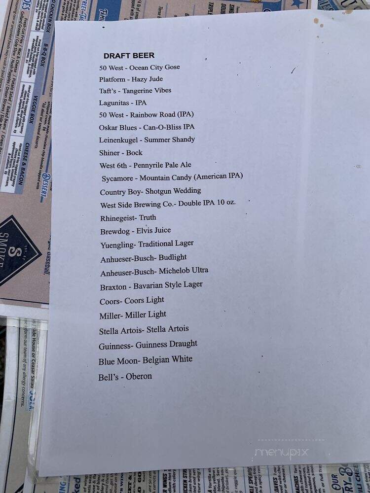 Smoke Justis - Covington, KY menu_pic