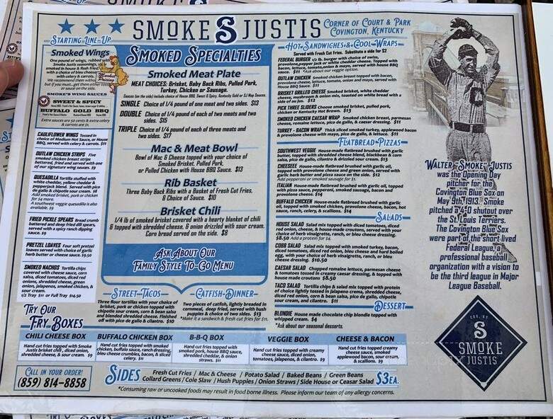 Smoke Justis - Covington, KY menu_pic