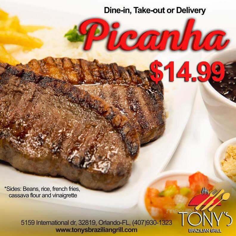 Tony's Brazilian Grill - Orlando, FL menu_pic