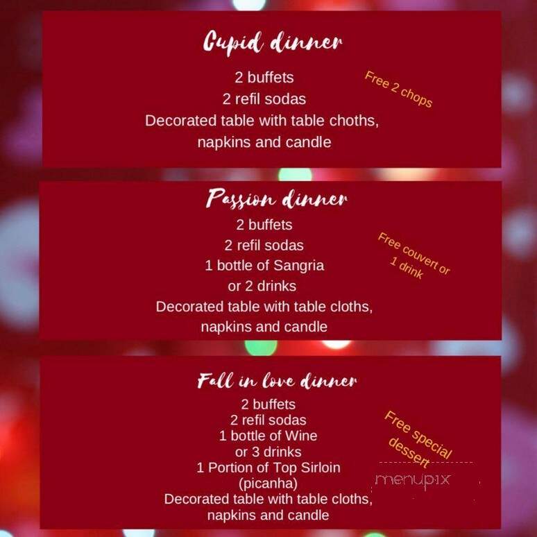 Tony's Brazilian Grill - Orlando, FL menu_pic