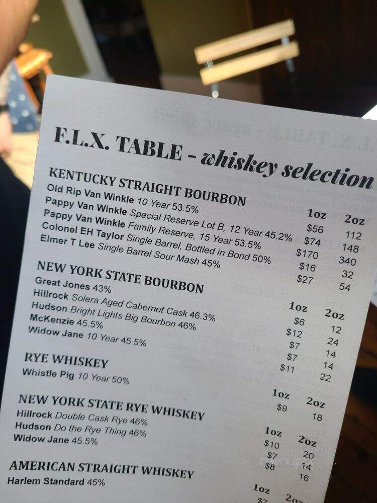 FLX Table - Geneva, NY menu_pic
